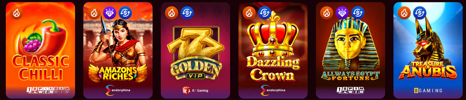 Spinobon online slots and featured slot games