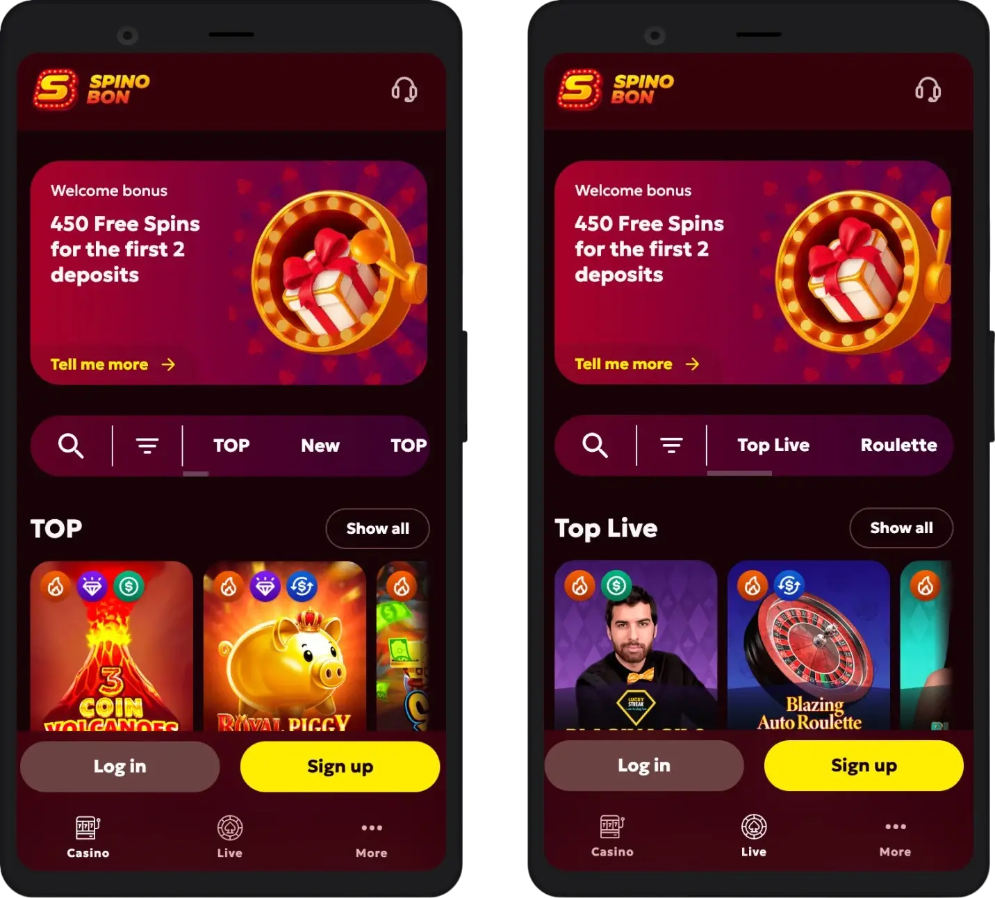Spinobon Casino mobile version for seamless gaming on any device