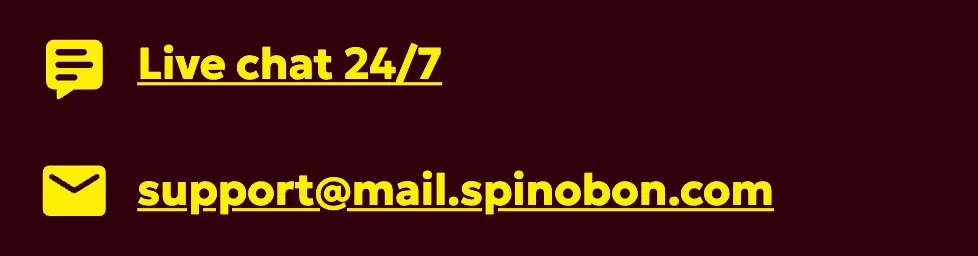 Professional customer support service at Spinobon Casino 24/7